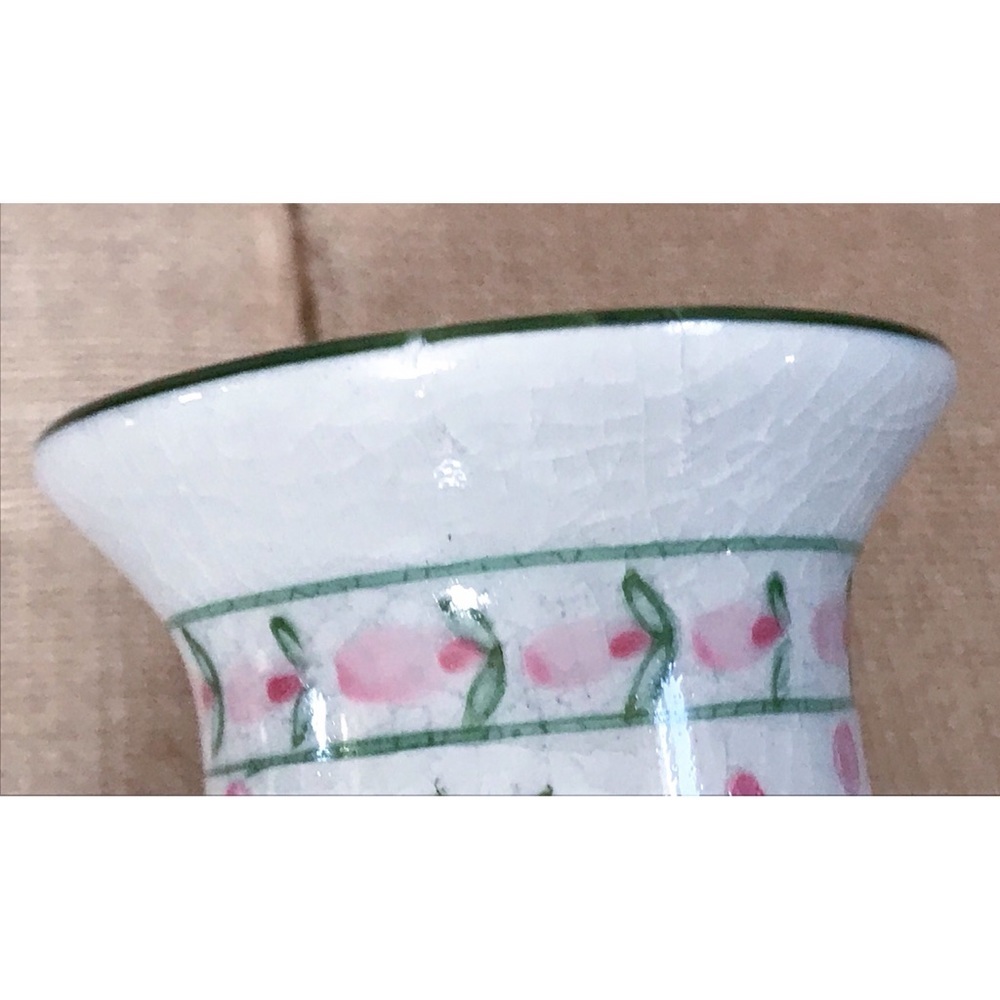 Vintage Windsor Flower Floral Cermaic Vase 6 3/4 Inch Cottage Grandma Core - Picture 5 of 8